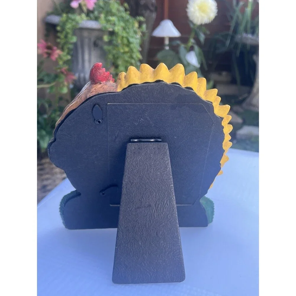 Vintage Rooster Sunflower Picture Frame 8x7 Farmhouse Cottagecore Country Decor